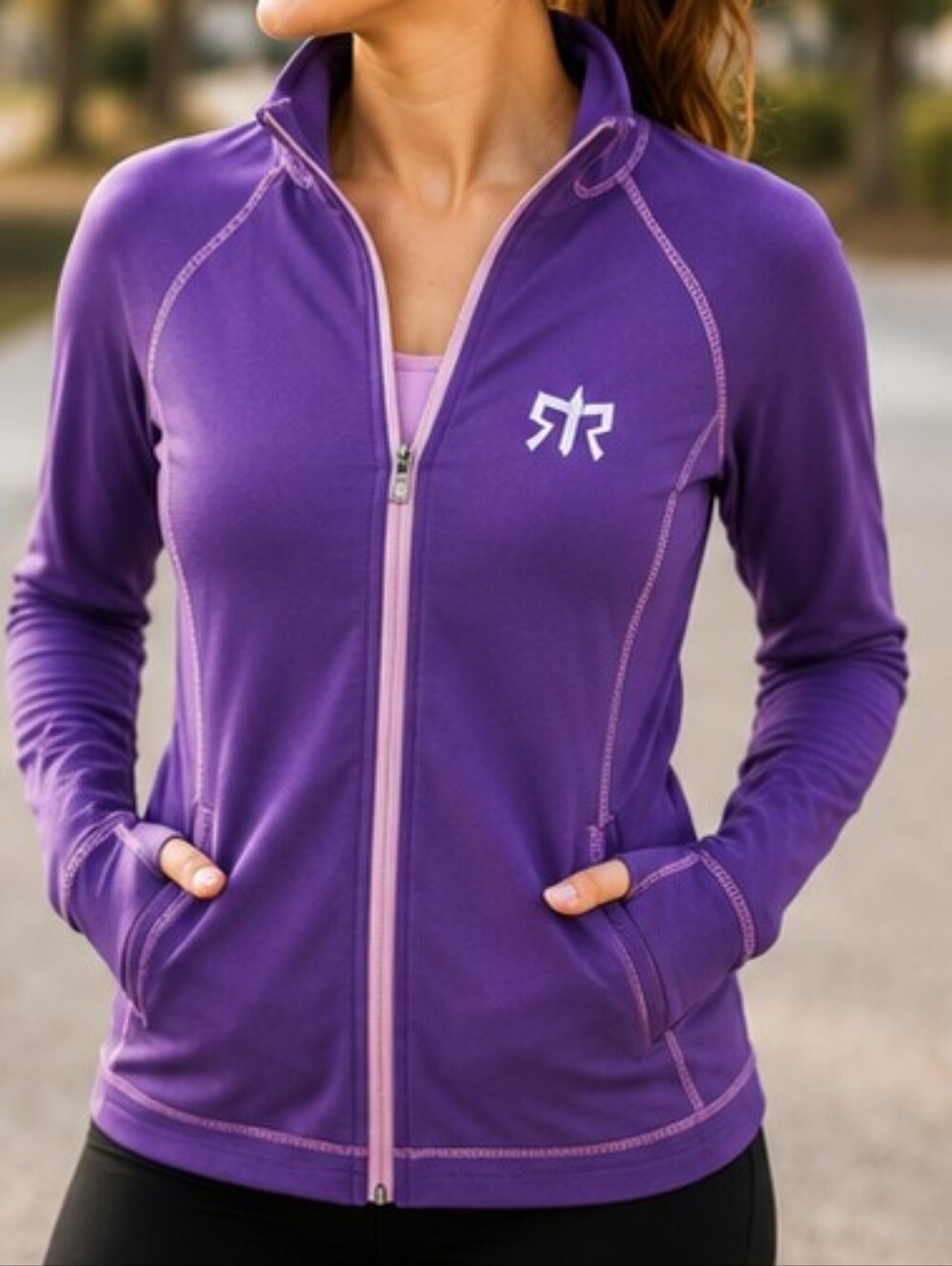 Ragnar Performance Zip-Up Running Jacket Purple/Pink | Size M